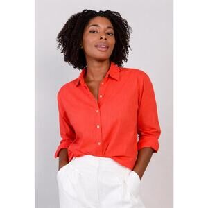 Xirena Orange Sunset Classic Button-Up Shirt